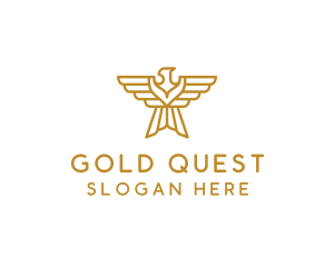 Gold Eagle Wings logo design