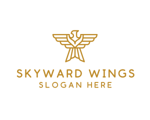 Gold Eagle Wings logo design