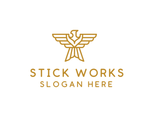 Gold Eagle Wings logo design