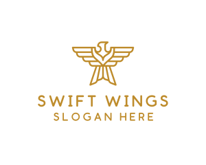 Gold Eagle Wings logo design