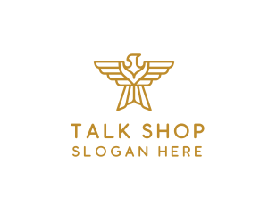 Gold Eagle Wings logo design