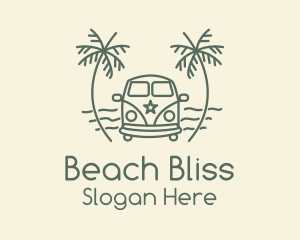 Tropical Van Beach logo design