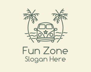 Tropical Van Beach logo design