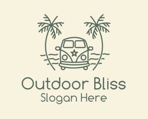 Tropical Van Beach logo design