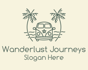 Tropical Van Beach logo design