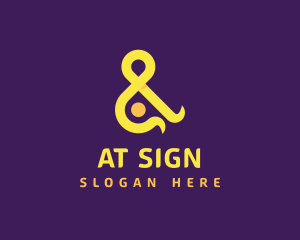 Yellow Ampersand Symbol logo design