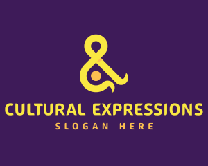 Yellow Ampersand Symbol logo