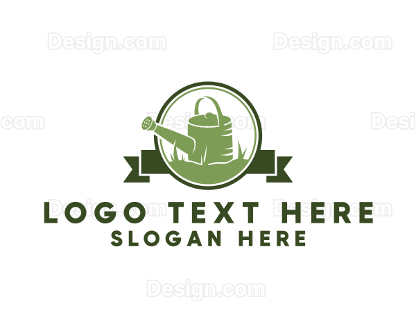 Watering Can Gardening Logo