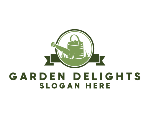 Watering Can Gardening  logo design