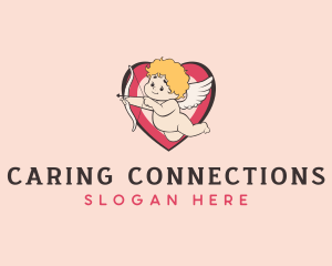 Angel Cupid Heart logo design