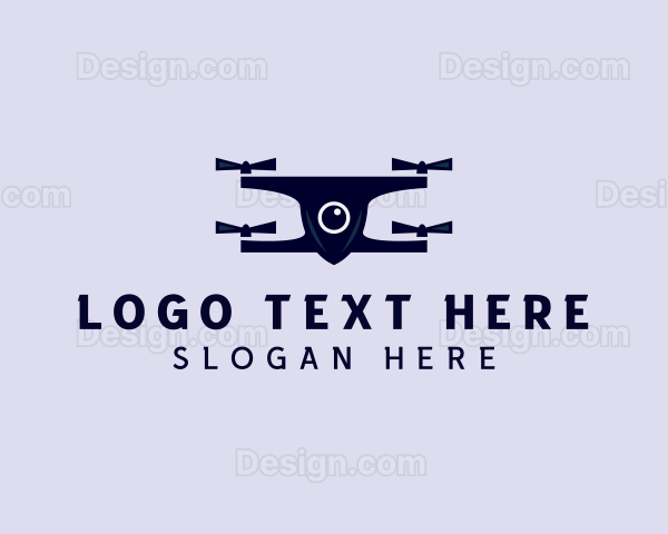 Aerial Quadcopter Drone Logo