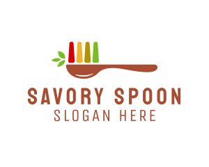 Organic Herb Spoon logo design