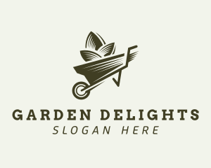 Leaf Garden Wheelbarrow  logo design