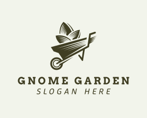 Leaf Garden Wheelbarrow  logo design