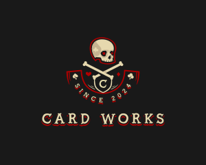 Skull Death Casino logo design