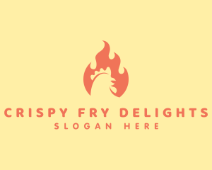 Fire Chicken Cooking logo design