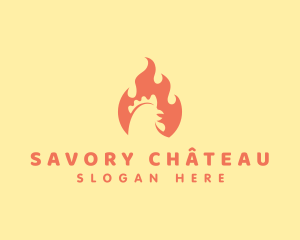 Fire Chicken Cooking logo design