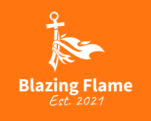 Flame Gaming Sword  logo design