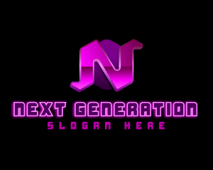 Multimedia Gaming Letter N logo design