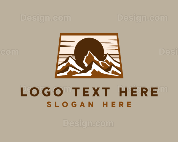 Outdoor Mountain Hiking Logo