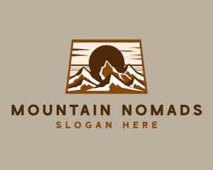 Outdoor Mountain Hiking logo design