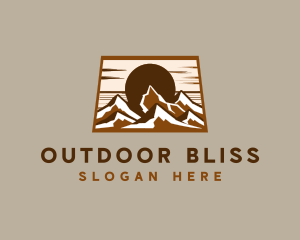 Outdoor Mountain Hiking logo design