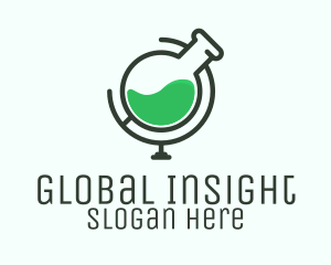 Globe Laboratory Flask Logo