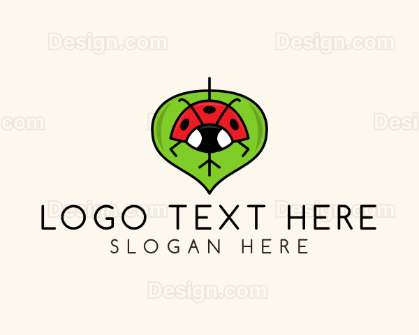 Ladybug Leaf Insect Logo