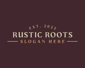 Classic Rustic Hipster Business logo design