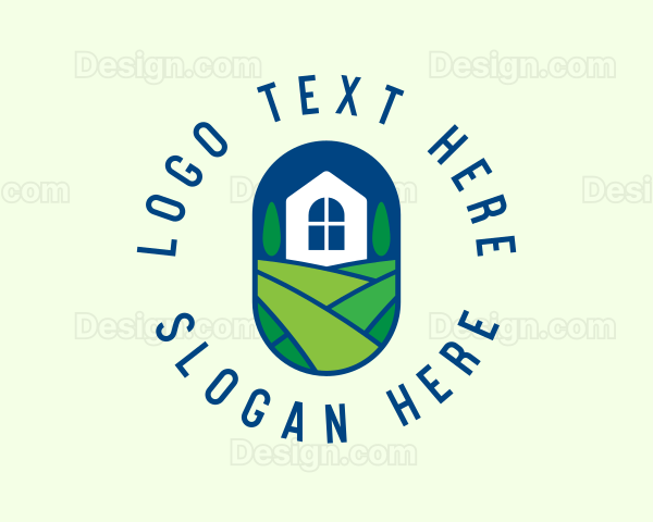 Lawn Garden Yard House Logo