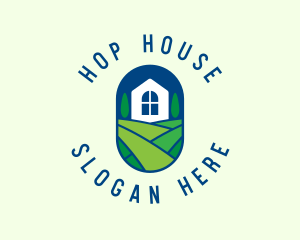 Lawn Garden Yard House logo design