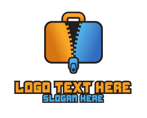 Trunk - Luggage Briefcase Zipper logo design