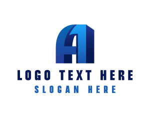 3D Startup Letter A logo