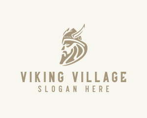 Strong Viking Warrior logo design