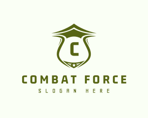 Military Shield Soldier logo design