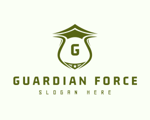 Military Shield Soldier logo design