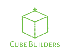 Green Bamboo Cube logo design