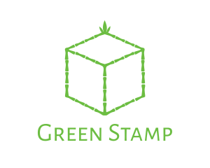 Green Bamboo Cube logo design