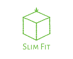 Green Bamboo Cube logo design