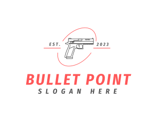 Firearm Gun Weapon logo design