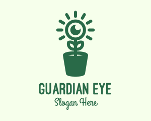 Surveillance Eye Plant logo design