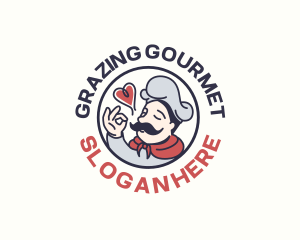 Retro Chef Kiss logo design