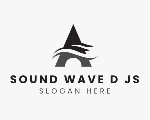 Abstract Wave Letter A logo design