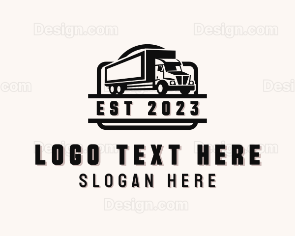 Box Truck Delivery Transportation Logo