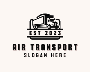 Box Truck Delivery Transportation logo design