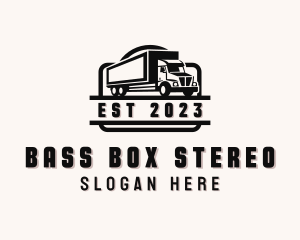 Box Truck Delivery Transportation logo design