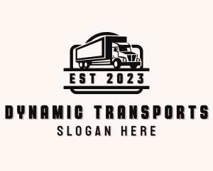 Box Truck Delivery Transportation logo design