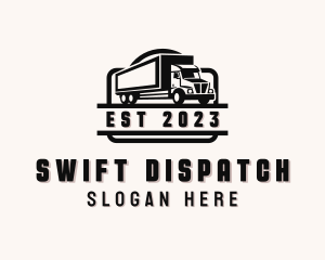 Box Truck Delivery Transportation logo design