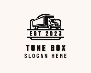 Box Truck Delivery Transportation logo design