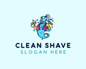 Cleaning Genie Housekeeper logo design